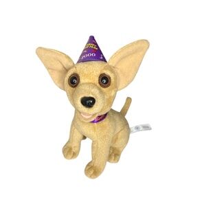 Vintage Taco Bell Happy New Year 2000 Chihuahua Plush Toy Dog Doesn't Talk